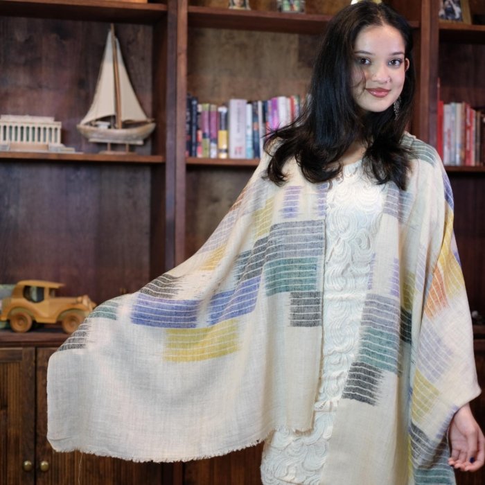 Shokh Ikat Cashmere Wrap