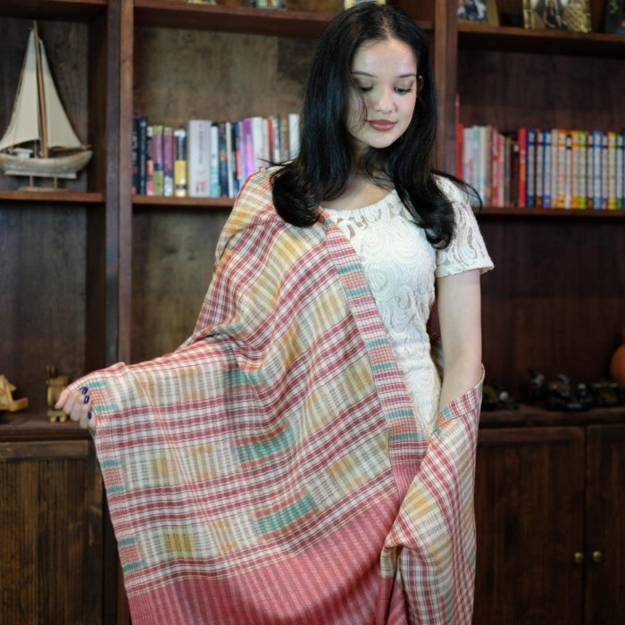 Rainbow Striped Cashmere Wrap