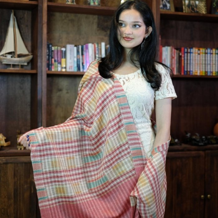 Rainbow Striped Cashmere Wrap