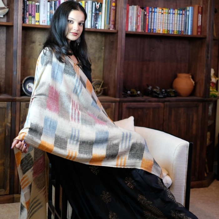 Mystic Ikat Cashmere Wrap