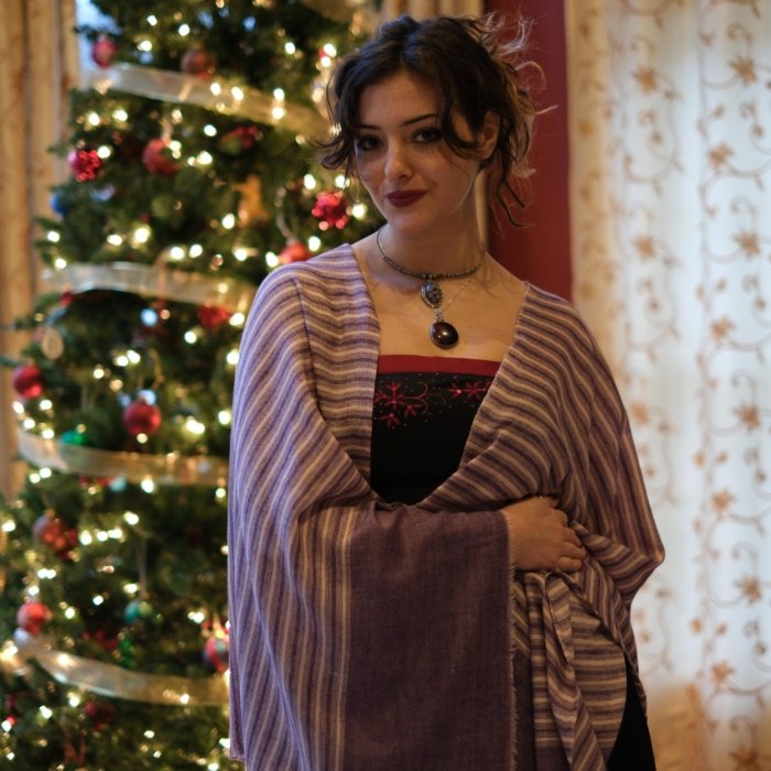 Dime of Beauty Striped Cashmere Stole