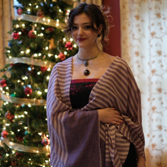 Dime of Beauty Striped Cashmere Stole