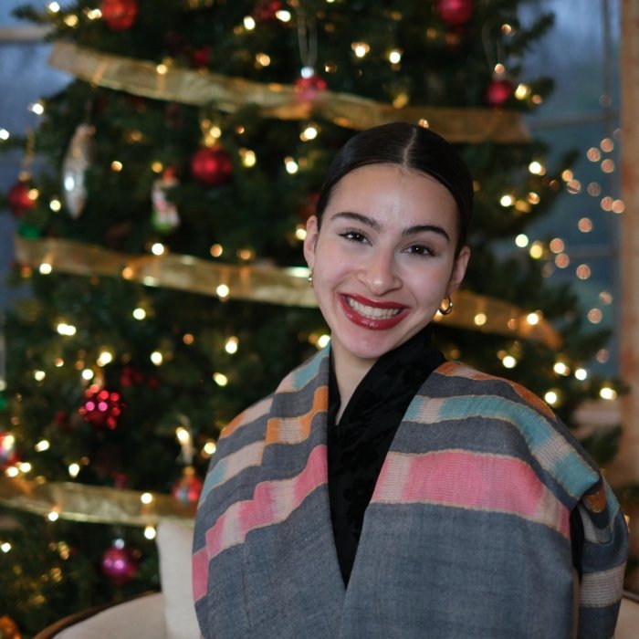 Black Palla Patterned  Cashmere Wrap