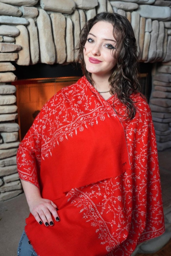 Rudrani Sozni Handwoven Pashmina Wrap
