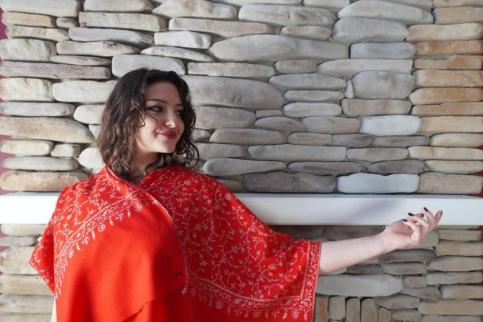 Rudrani Sozni Handwoven Pashmina Wrap