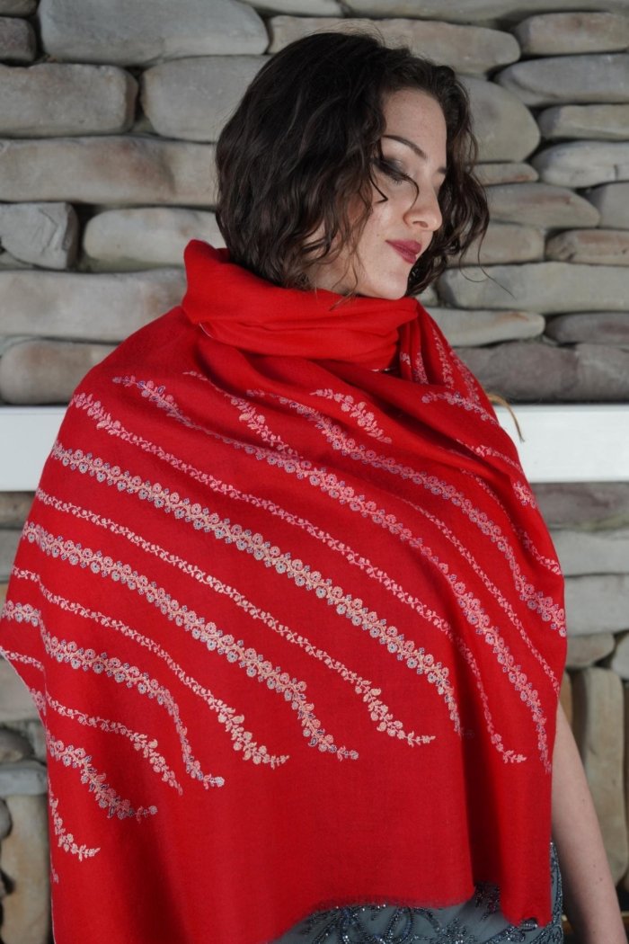 Lalita Sozni Handembroidered Pashmina Wrap