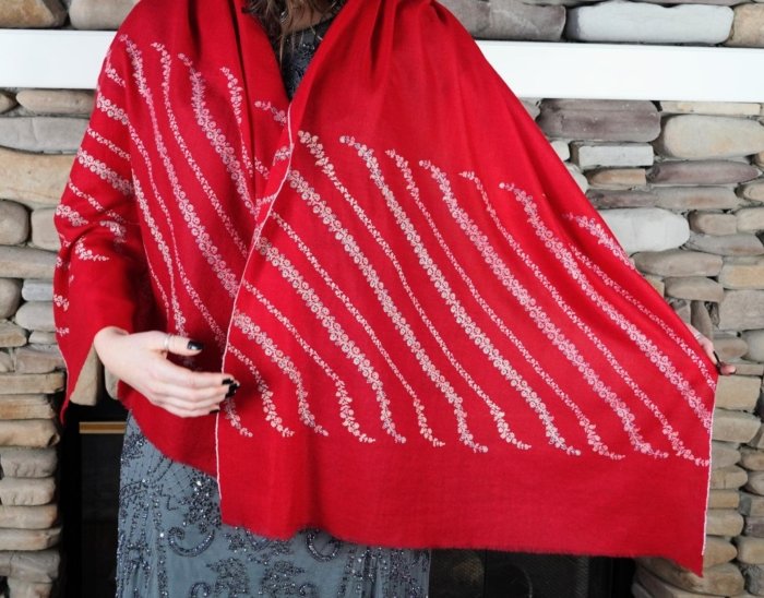 Lalita Sozni Handembroidered Pashmina Wrap