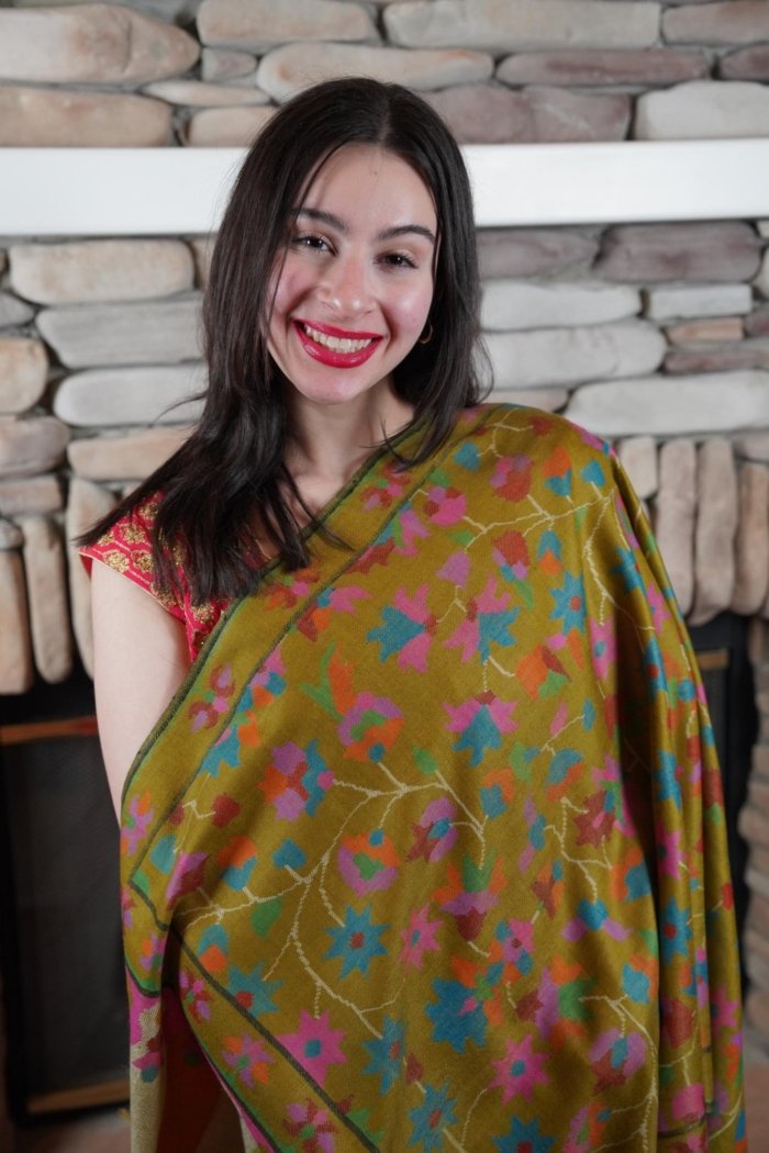 Madhubani Handwoven Pashmina Kani Wrap