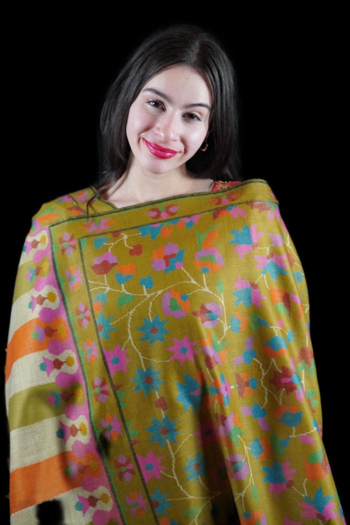 Madhubani Handwoven Pashmina Kani Wrap