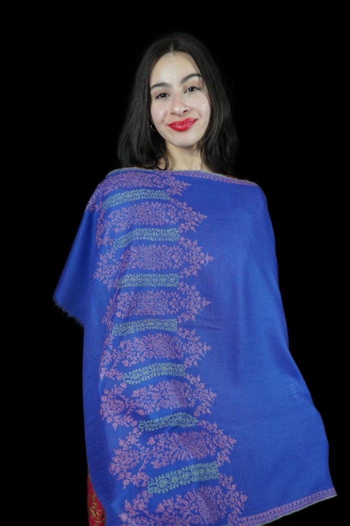 Jameela Royal Blue Paladaar Pashmina Wrap