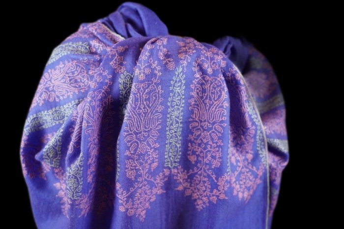Jameela Royal Blue Paladaar Pashmina Wrap