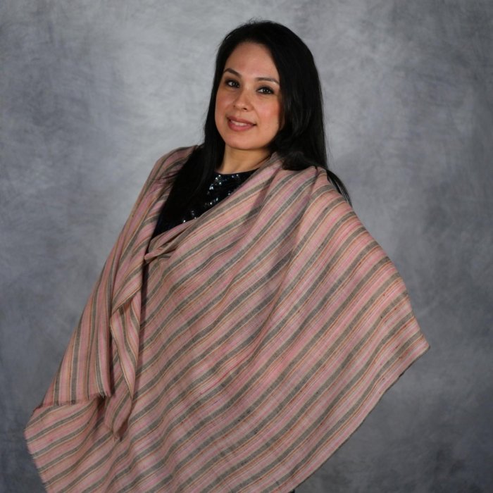 Saahiba Stripped Pashmina Wrap