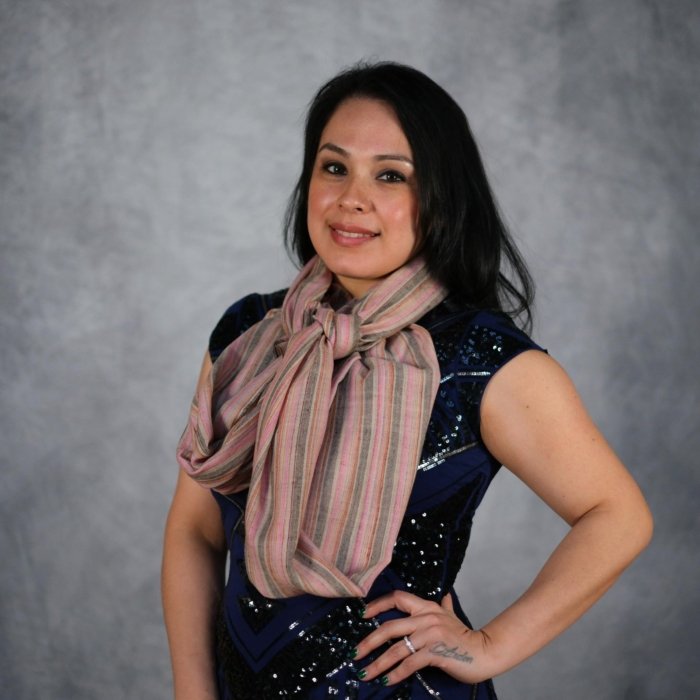 Saahiba Stripped Pashmina Wrap