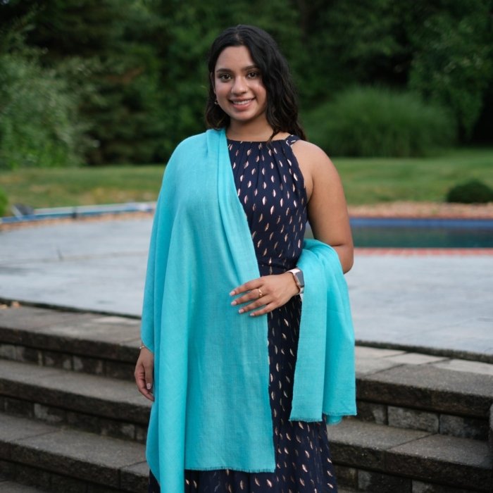 Turquoise Handwoven Pashmina Wrap