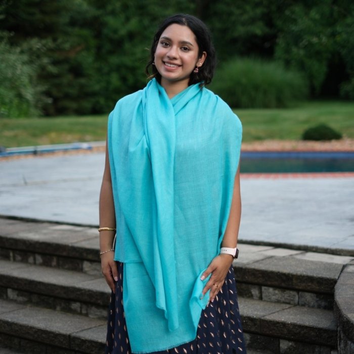 Turquoise Handwoven Pashmina Wrap