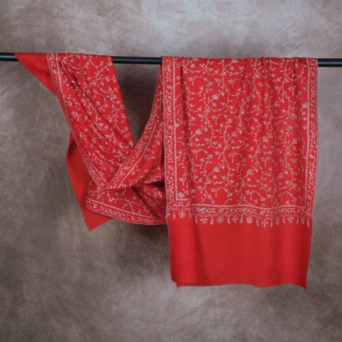 Scarlet Elegance Sozni Jaal Wrap