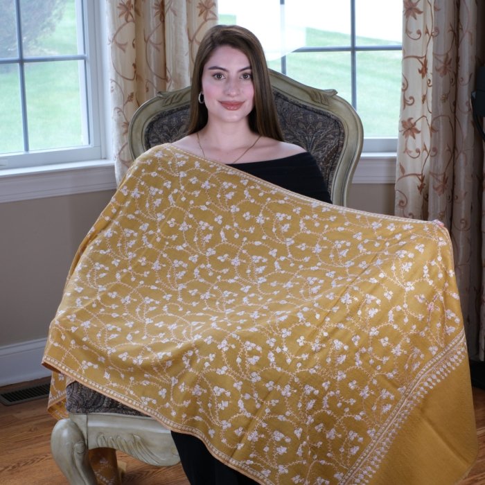 The Skyline Glow Handembroidered Wrap