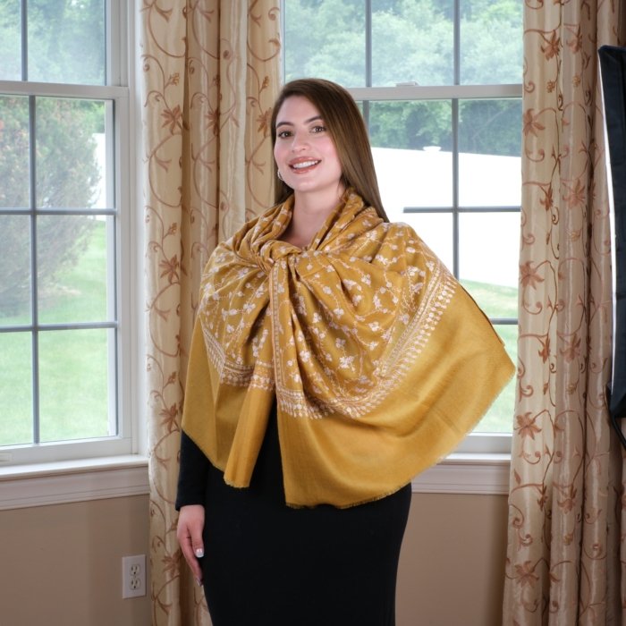 The Skyline Glow Handembroidered Wrap - Image 7