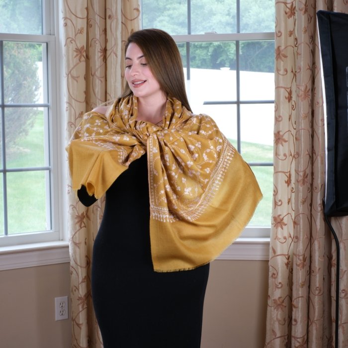 The Skyline Glow Handembroidered Wrap - Image 6