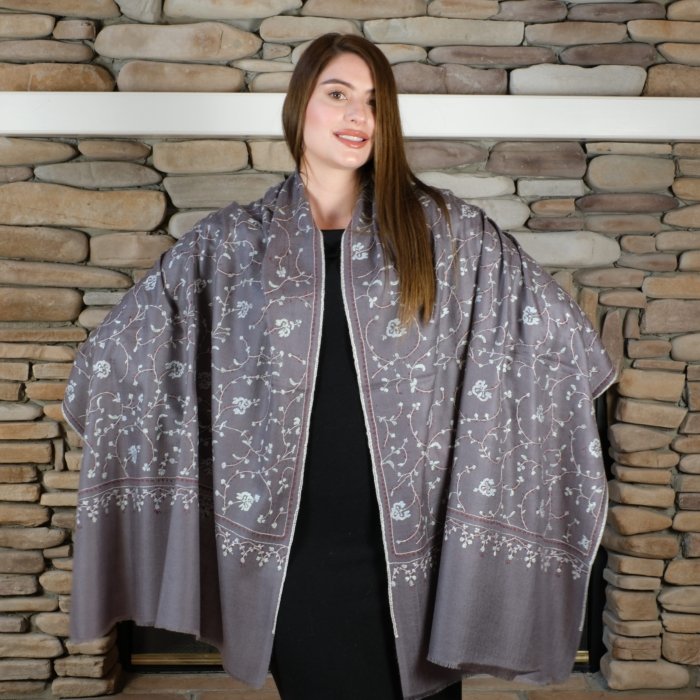 The Skyline Shadow Handembroidered Wrap - Image 5