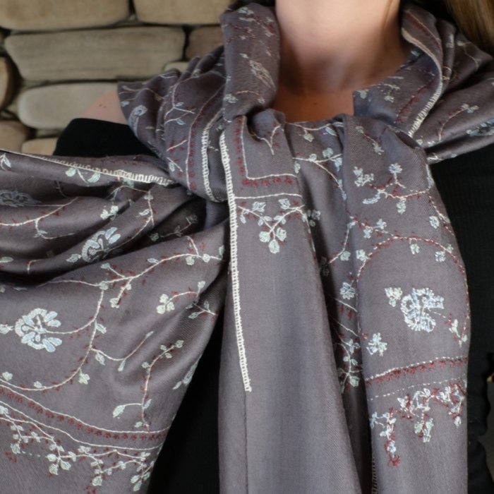 The Skyline Shadow Handembroidered Wrap - Image 4