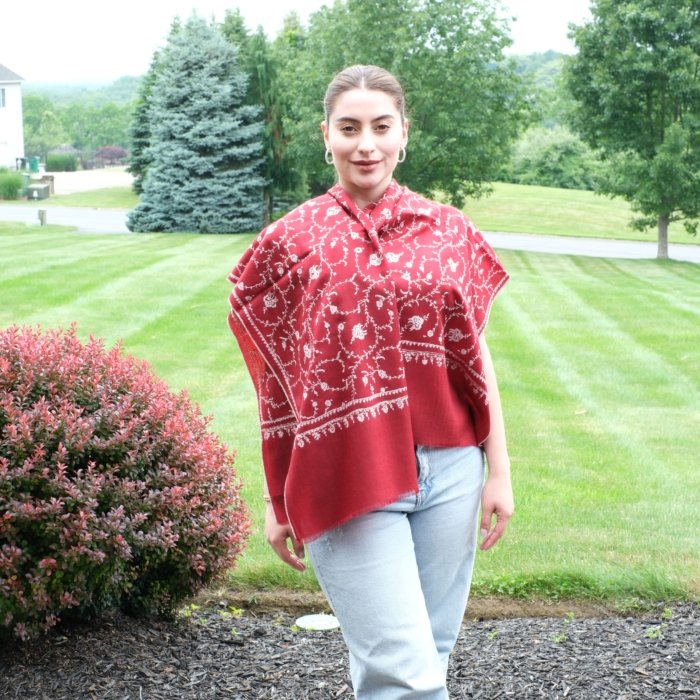 The Regal Blossom Handembroidered Wrap - Image 3