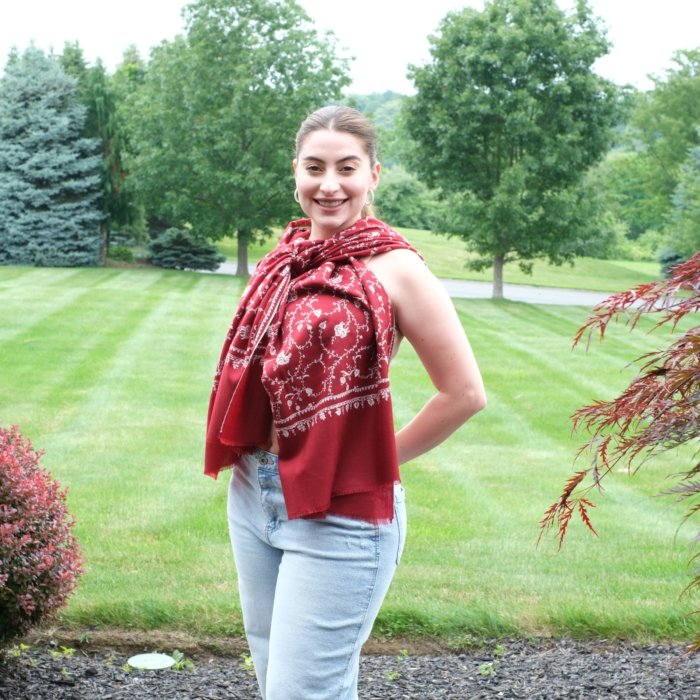 The Regal Blossom Handembroidered Wrap - Image 2
