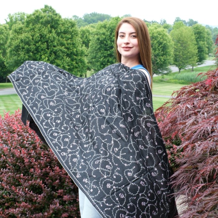 The Noir Jaal Handembroidered Wrap - Image 5