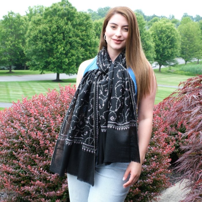 The Noir Jaal Handembroidered Wrap - Image 3