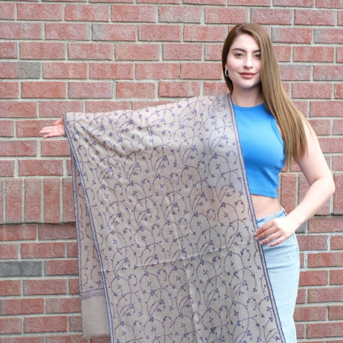 The Serenity Jaal Handembroidered Wrap - Image 2
