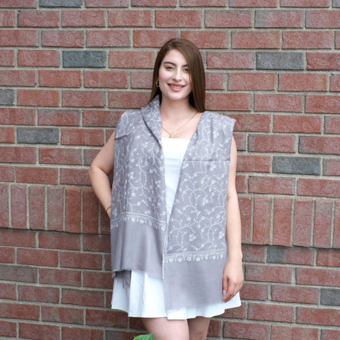 The Moonlit Jaal Handembroidered Wrap