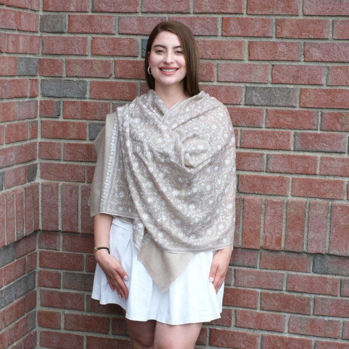 The Sandstone Jaal Handembroidered Wrap - Image 3